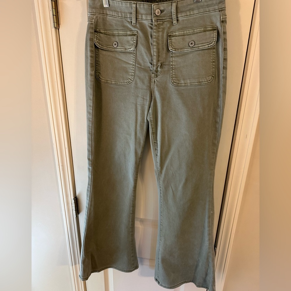 American Eagle Outfitters Women's Boot Cut Jeans - Olive Green